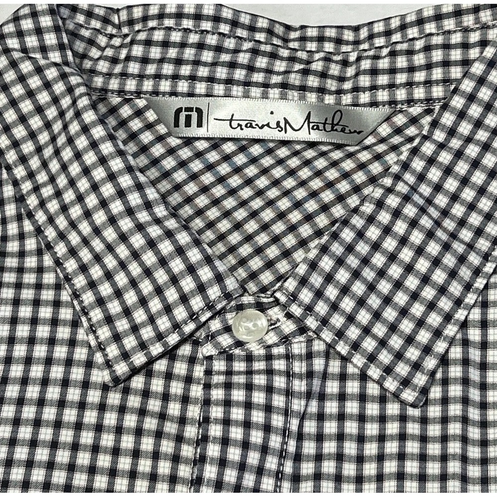 Mens Travis Mathew Short Sleeve Button Up Shirt Sz 2XL Nylon Blend Lightweight